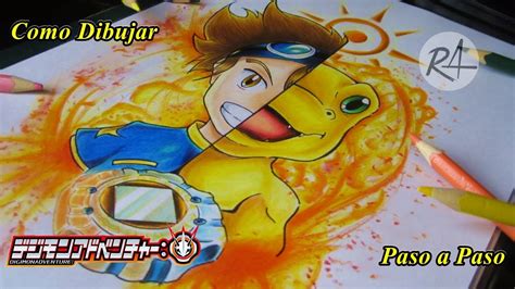 Como Dibujar A Taichi Tai Y Agumon Drawing Taichi Yagami And Agumon