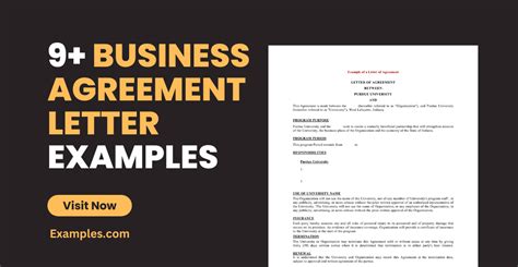 Business Agreement Letter 9 Examples Format Pdf