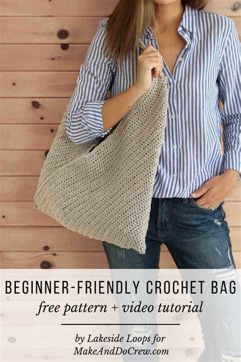 Beginner Crochet Tote Bag Free Modern Pattern For Spring Summer