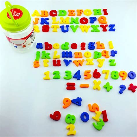 78pcs Magnetic Letters Numbers Alphabet Fridge Magnets Colorful Abc 123