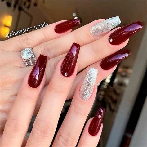 45 Latest Burgu In 2020 Burgundy Nail Designs Nails Design With