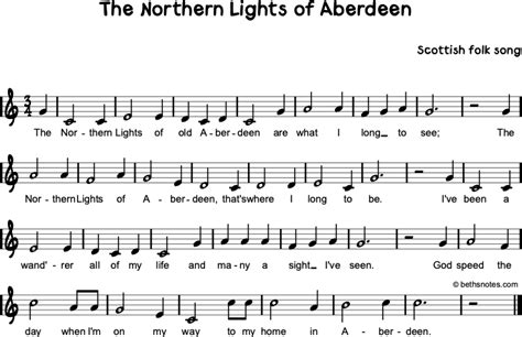 The Northern Lights Of Old Aberdeen Beths Notes