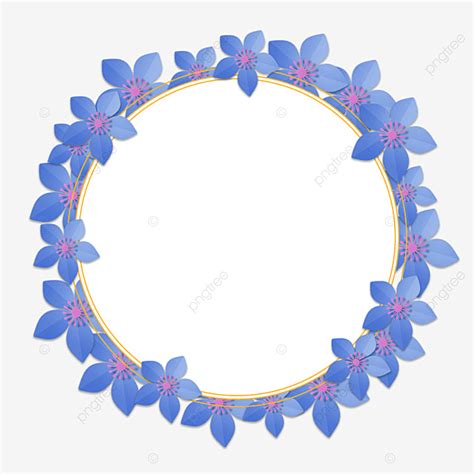 Floral Round Border PNG Image Paper Cut Floral Round Border Paper