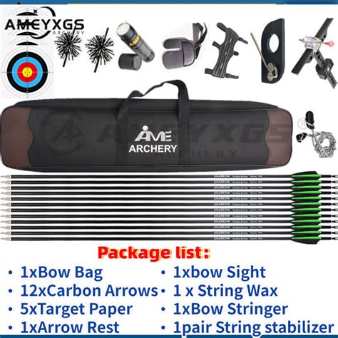 AMEYXGS Recurve Bow Accessories Set Get Ready To Use Your Bow | Lazada PH