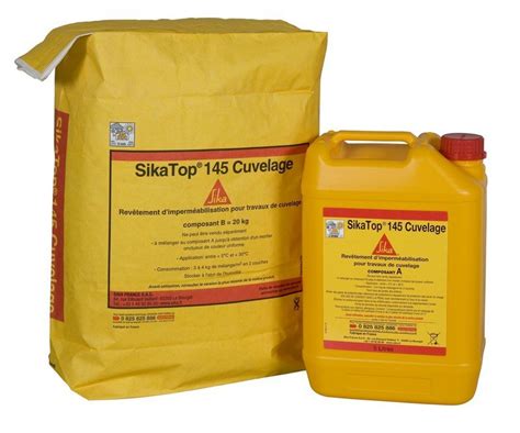 Mortier SikaTop 145 Cuvelage Gris Kit De 25kg