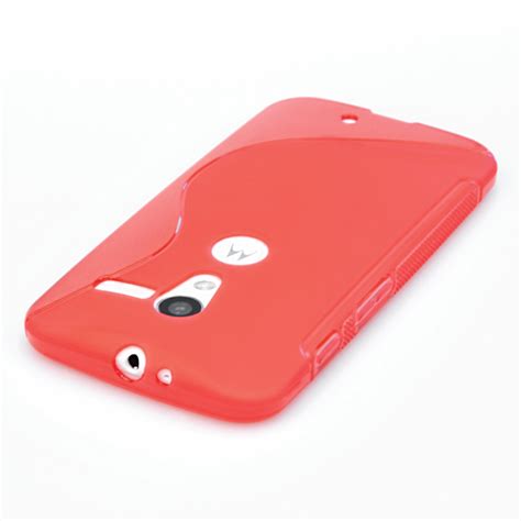 Caseflex Motorola Moto X Silicone Gel S Line Case Red