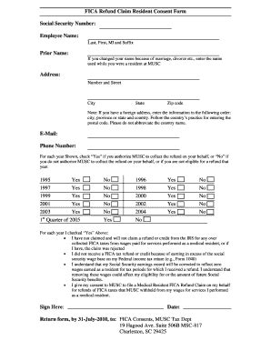 Fillable Online Academicdepartments Musc When Fica Return For Musc Form