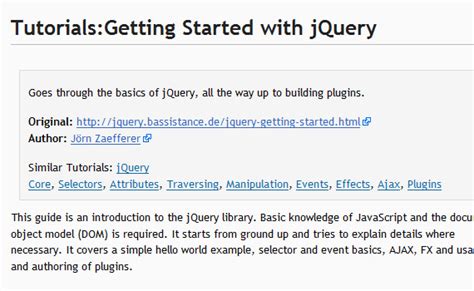 jQuery Improve Your Skills 25 jQuery Beginner Tutorials Roundup CSDN博客