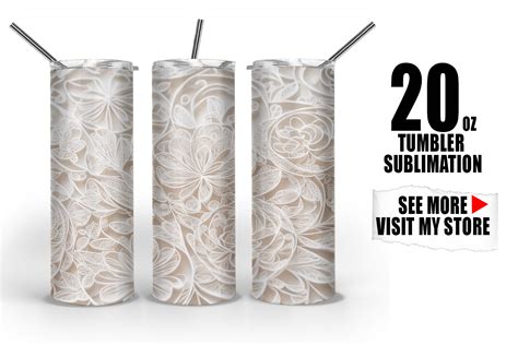 3d Flower Sublimation Tumbler Wrap Graphic By Artnoy · Creative Fabrica