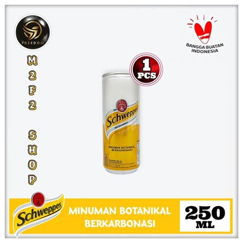 Schweppes Tonic Water Can Air Soda Tonik Kaleng 250 Ml Kemasan