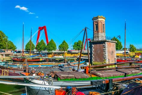 View of the Old Port of Rotterdam, Netherlands Editorial Stock Image - Image of modern, blue ...