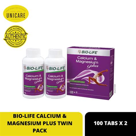 Bio Life Calcium Magnesium Plus S Twin Pack Shopee Singapore