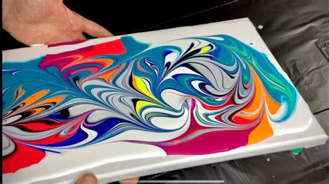 PAINTING WITH A MARBLE Fluid Art Fun Acrylic Pouring Metallics YouTube