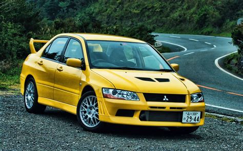 Download Wallpapers Mitsubishi Lancer Evo Vii Road 2001 Cars Jp Spec