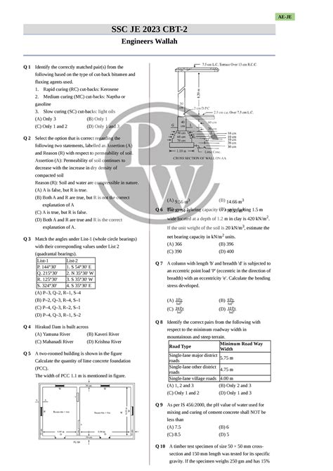 Ssc Je Civil Previous Papers 4