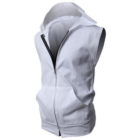 Custom Sleeveless Zip Up Hoodie Men Women