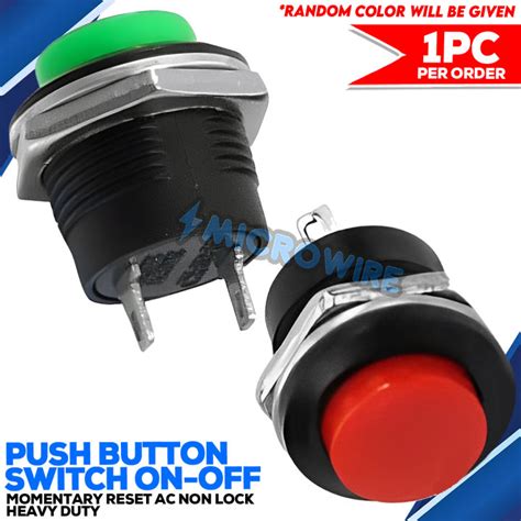 Momentary Spst Push Button Switch Ac 125v 6a 250v 3a Ds 601 Lazada Ph