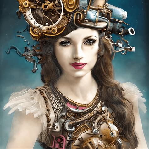 Cute Steam Punk Girl Airbrush Insanely Detailed · Creative Fabrica