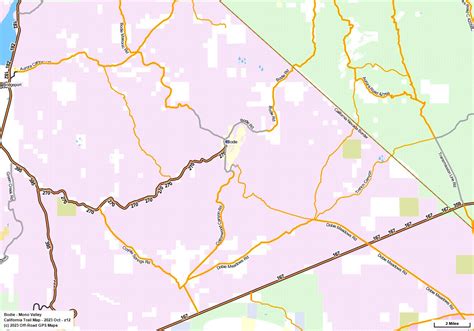 Bodie Mono Valley California Trail Map