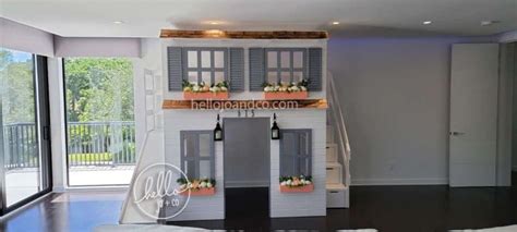 Custom Playhouse Loft Bed With Slide and Drawer Storage Stairs - Etsy