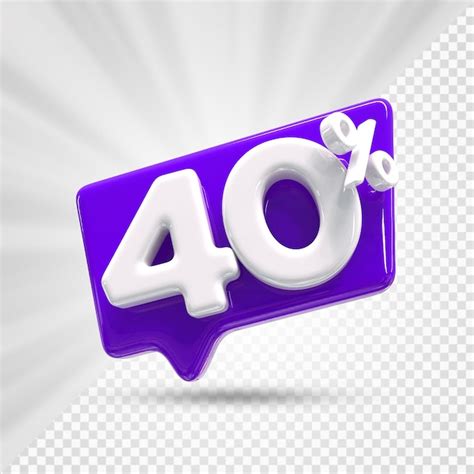 Premium PSD | 40 percent gold offer in 3d
