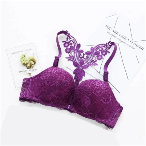 Sexy Backless Bra Front Closure Butterfly Racerback Brassiere Small