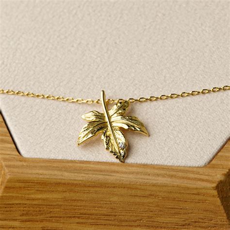 Maple Leaf Pendant Necklace Maple Leaf Necklace Maple Leaf Etsy