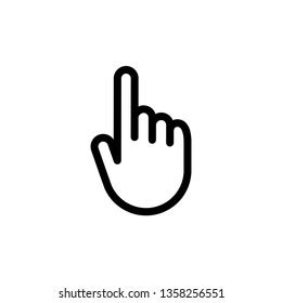 Clicking Hand Linear Icon Click Pointer Stock Vector Royalty Free