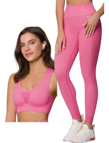 Conjunto Calça Legging Sem Costura Selene Top Sem Costura Frete grátis