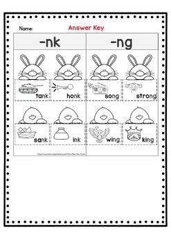 Spring Nk Ng Sorts Glued Sounds Cut And Paste Worksheets By Busy Bee