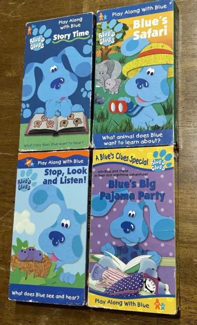 Nick Jr Blues Clues Vhs Tape Lot Safari Story Time Big Pajama Party £1885 Picclick Uk