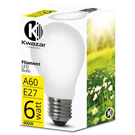 Żarówka Led E27 Filament 6w Mleczna Biała Neutralna 100484 • Cena