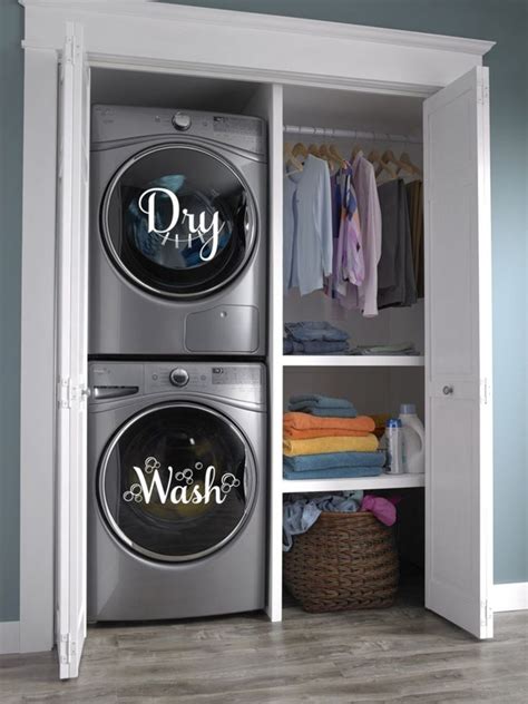 Washer And Dryer Vinyl Decals Laundry Room Stickers Rustic Farmhouse