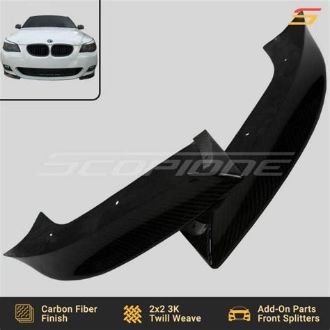 Scopione Carbon Fiber Front Splitters For Bmw 5 Series M Tech E60 E61