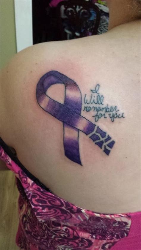 I Will Remeber Alzheimers Tattoo Purple Tattoos Awareness Tattoo