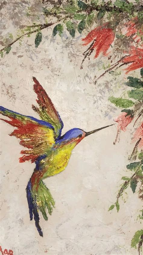 Hummingbird | Acrylic painting, Canvas painting, Colorful art