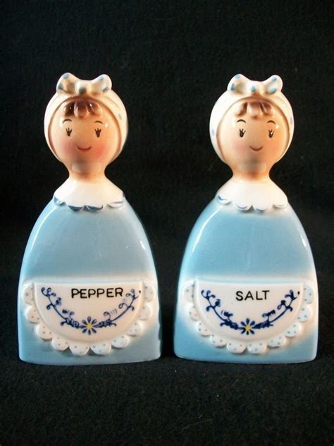 JAPAN HOLT HOWARD KITCHEN MAIDS LADY SALT PEPPER SHAKERS PIXIEWARE Oh