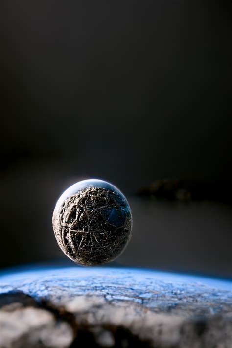 Midjourney Prompt A Planet With A Borg Sphere As A Moon Prompthero