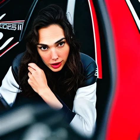 Gal Gadot As A Formula One Driver Nikon Mm Stable Diffusion