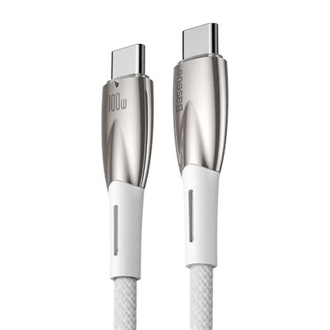 Baseus Glimmer Series Cable Type C Type C 100w 1m White