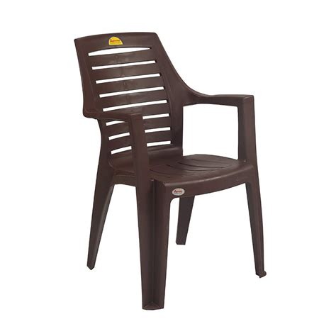 With Hand Rest Arms Supreme Orlando Plastic Globus Brown Chair For