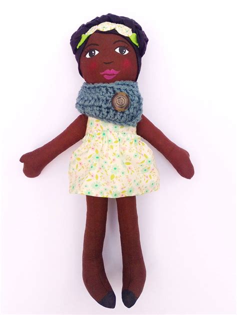 Cloth Doll African American Rag Doll Ready To Ship Fabric