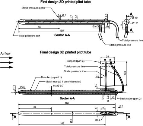 First And Final Designs Of The 3d Printed Pitot Tubes Download