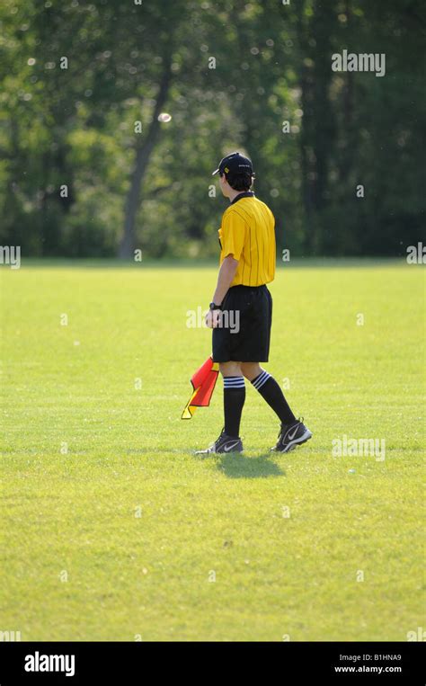 Soccer Line Referee Stock Photo - Alamy