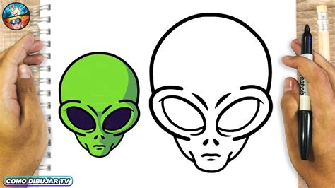 COMO DIBUJAR UN ALIEN PASO A PASO Fácil dibujos How to draw an