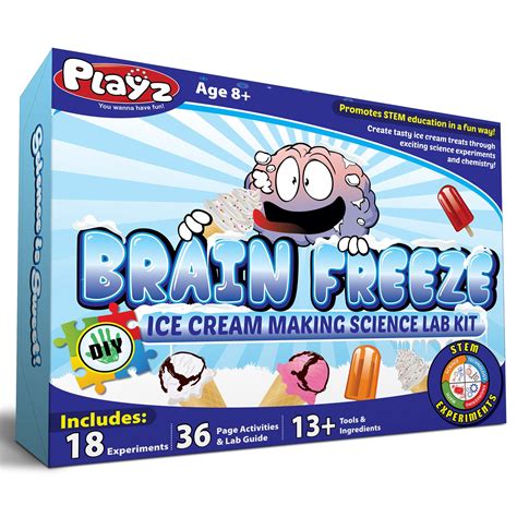 Playz Brain Freeze Ice Cream Making Science Kit 18 Yummy Stem