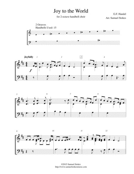 Joy To The World For 2 Octave Handbell Choir Arr Samuel Stokes By