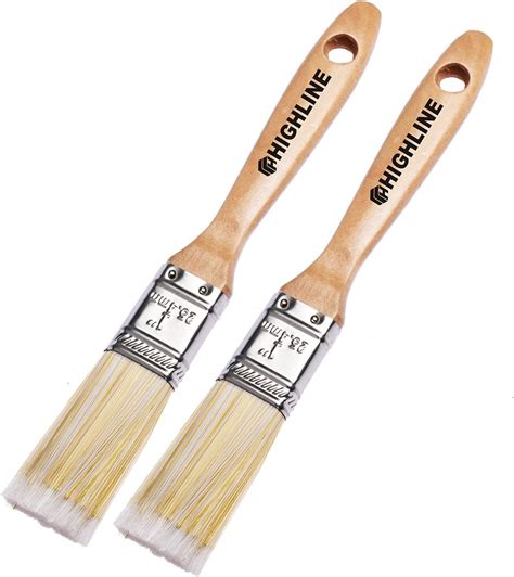 2 Pack 1 Wide HIGHLINE Premium Bristle Paint Brushes Amazon