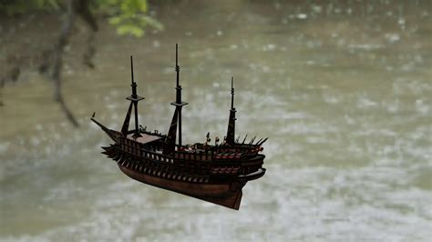 Artstation Pirate Ship Game Ready Low Poly Game Assets