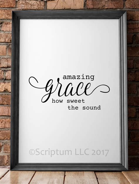 Downloadable Prints Amazing Grace How Sweet The Sound Hymn Etsy